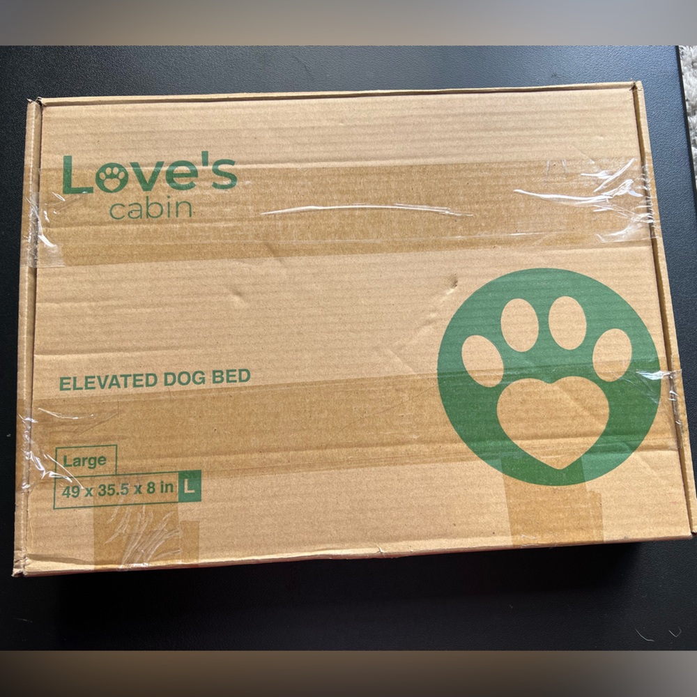Love's Cabin Elevated Dog Bed - Grey - Picture 3 of 4